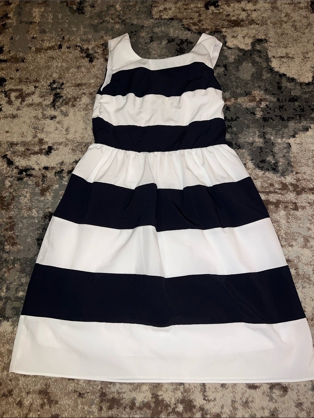 Classic Navy and White Striped Dress